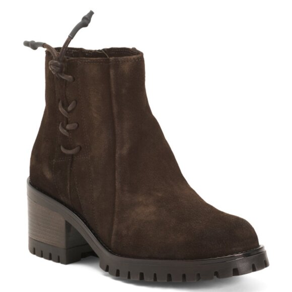 NEW MIZ MOOZ Suede Maiden Booties in chocolate for women 1225 6t3 - Picture 5 of 8